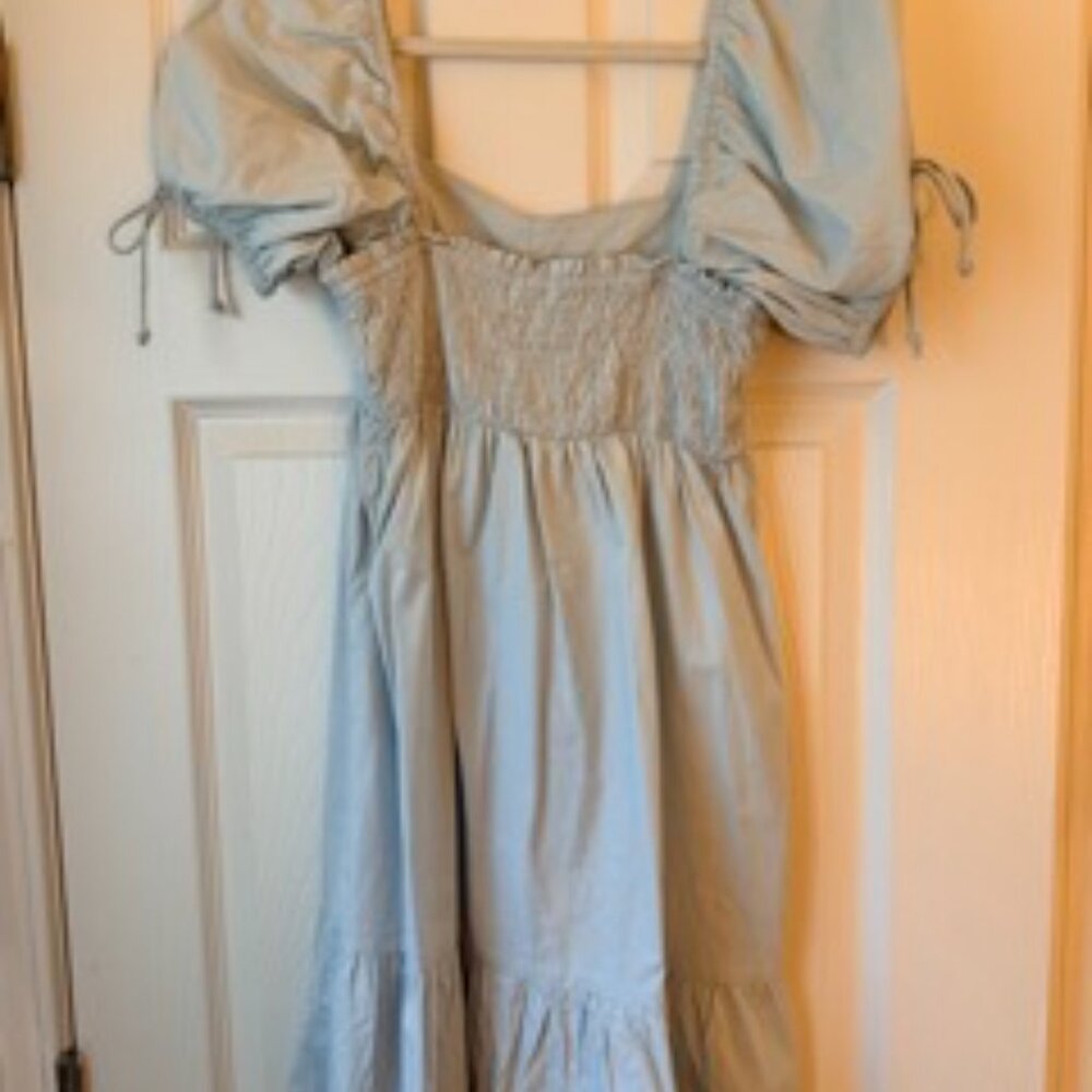 Light Blue Babydoll Style Dress, Size Small - Picture 4 of 6
